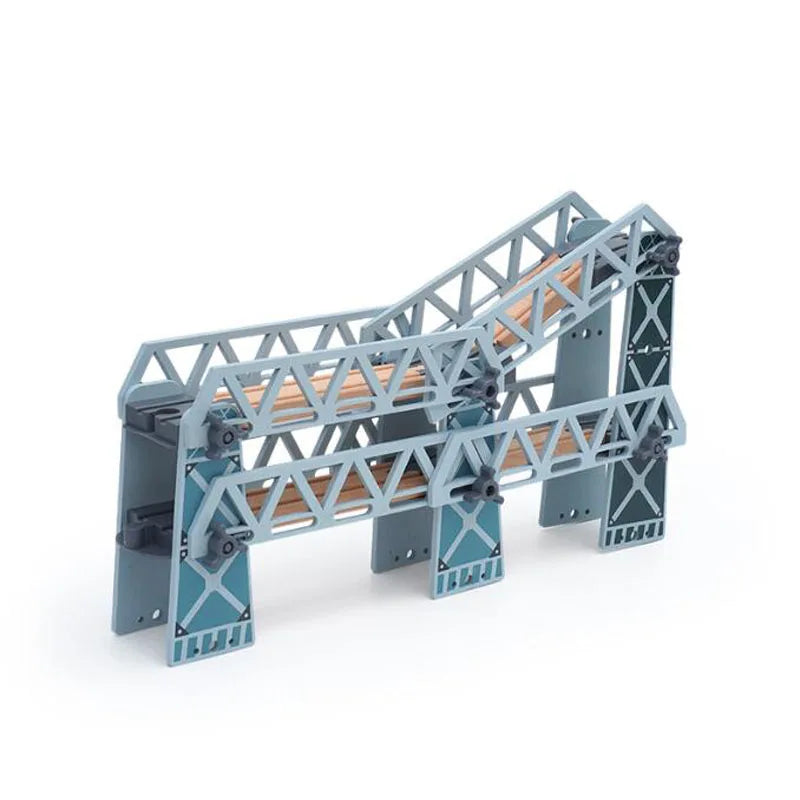 Wooden Train Track Set Accessories Track Expansion Part Wooden Railway Scene accessories Bridge Christmas Gift For Toddlers