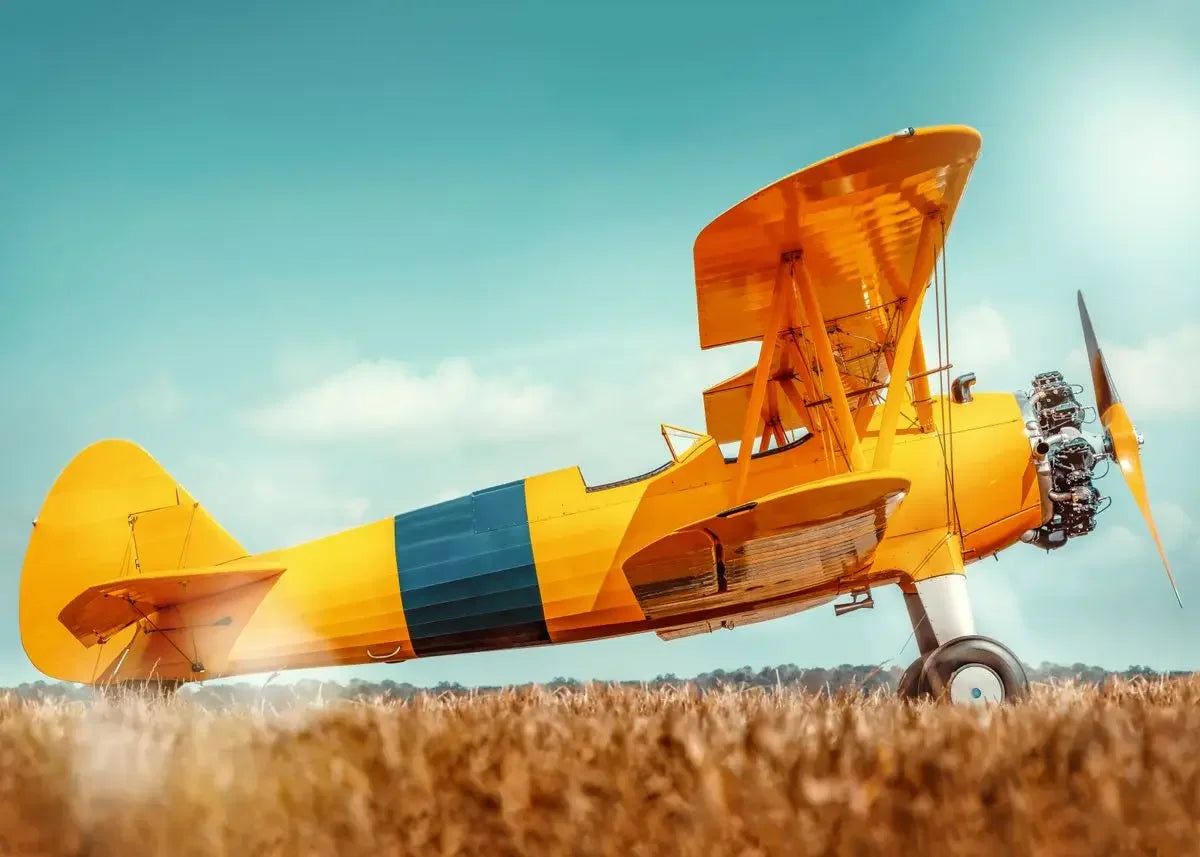 Retro Airplane Fighter Poster Art Canvas Painting Print Sky Aircraft Pictures for Living Room Office Wall Art Home Decor Gift