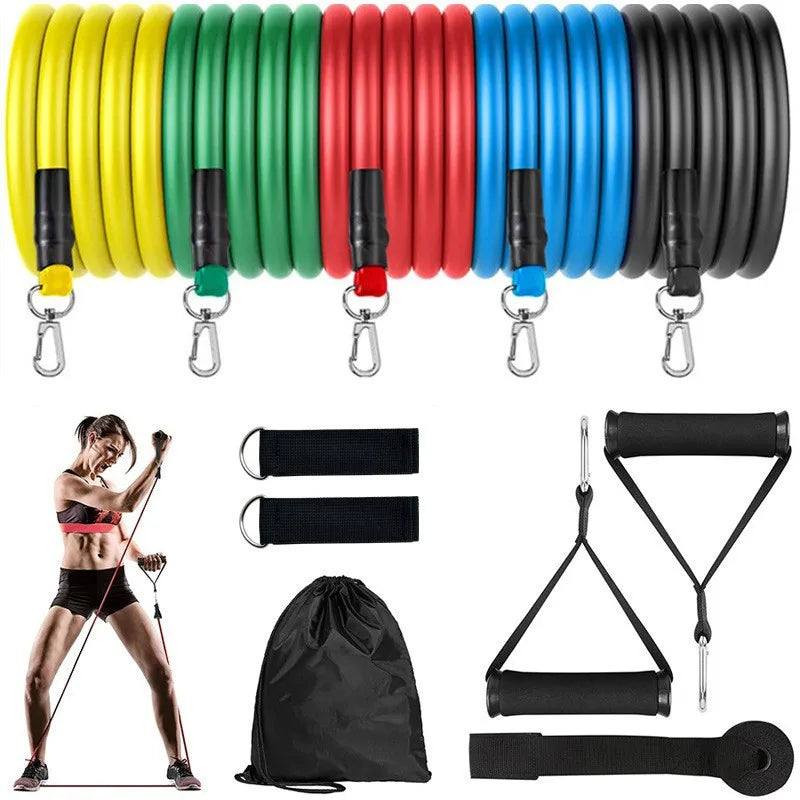 Premium 11-Piece Resistance Band Set - Multifunctional Training System