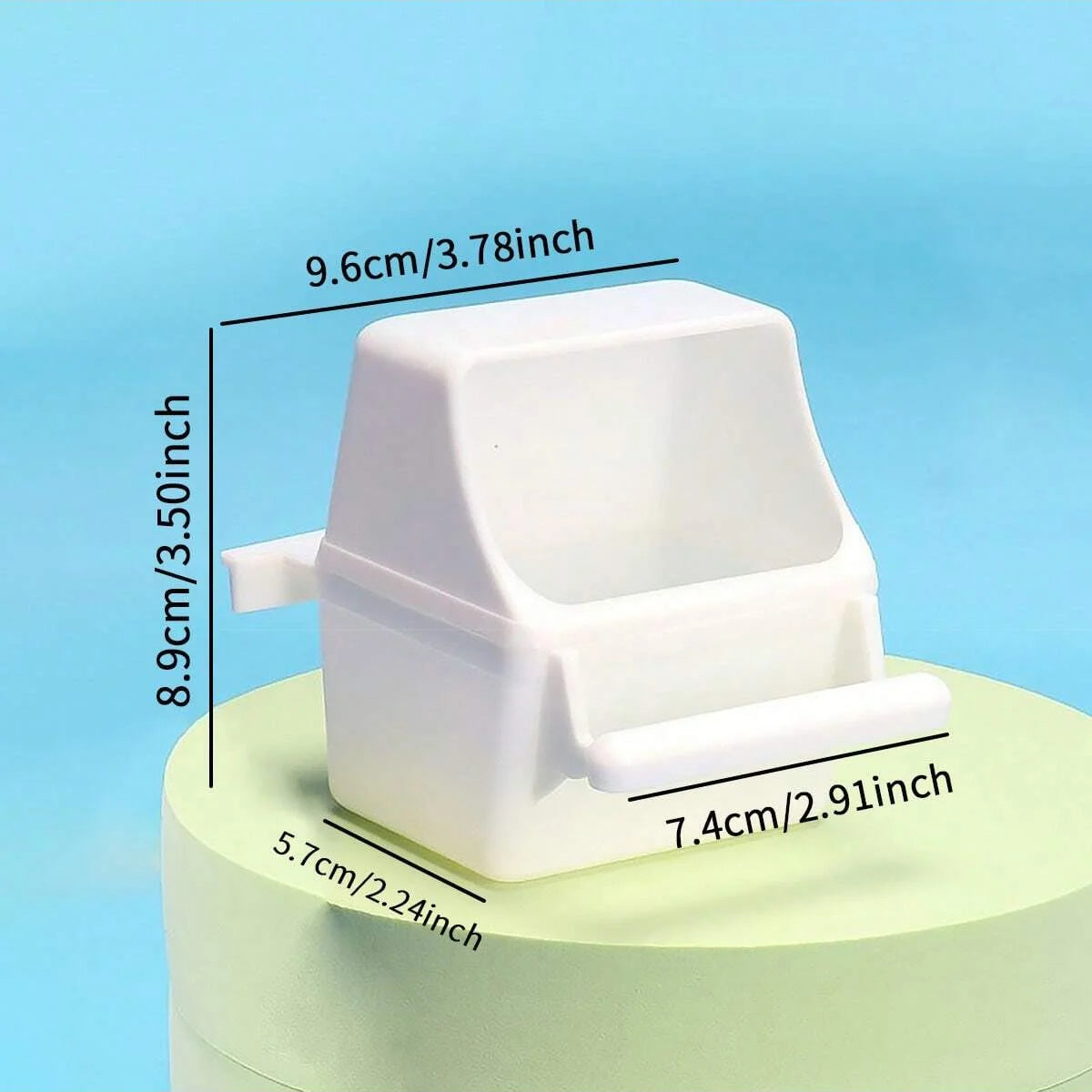 1pc-Acrylic feeding tool for small poultry, splash proof bird food container