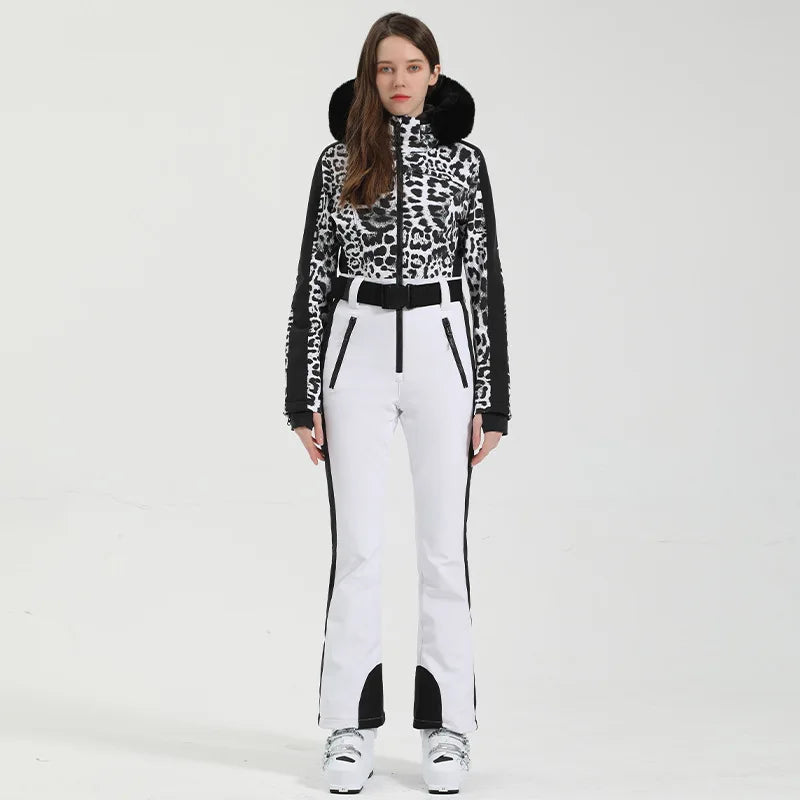 Ski Suit for Women, Jumpsuit, Thermal, Thicken, Waterproof, Windproof, Outdoor Sport Wear, Snowboard, Mountain, New, Winter