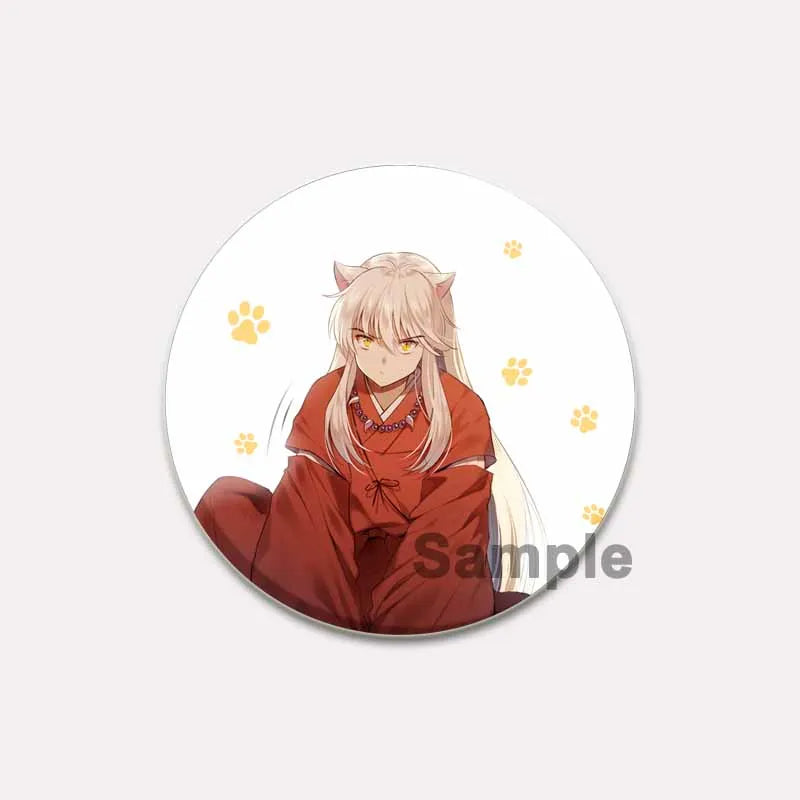 Comic Brooches about Sesshomaru and Rin,Cosplay Cartoon Badge Handmade Cute Enamel Pins for Backpack Clothes Collar Accessories