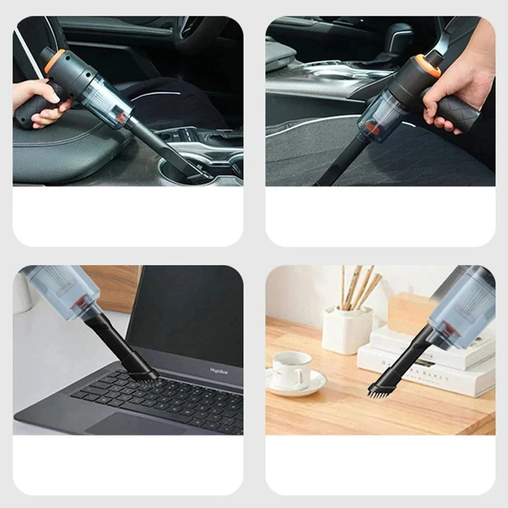 Premium Portable Car Vacuum Cleaner - 6000PA Wireless Handheld with Blower