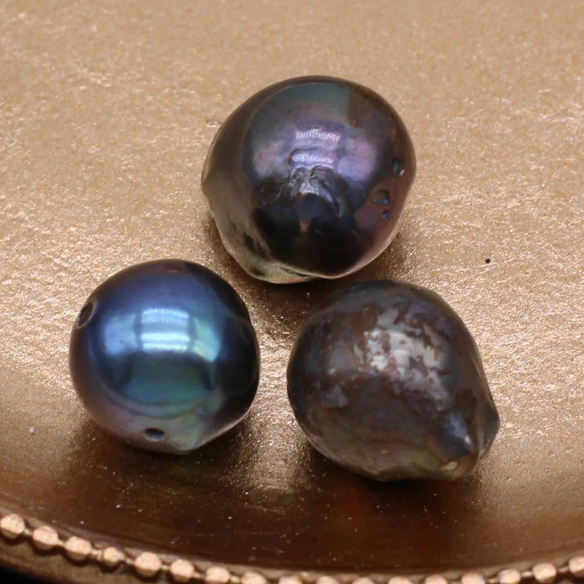 3pcs/lot Natural Freshwater Pearl Beads No Hole Irregular Pearl Loose Beads for DIY Necklace Jewelry Accessories