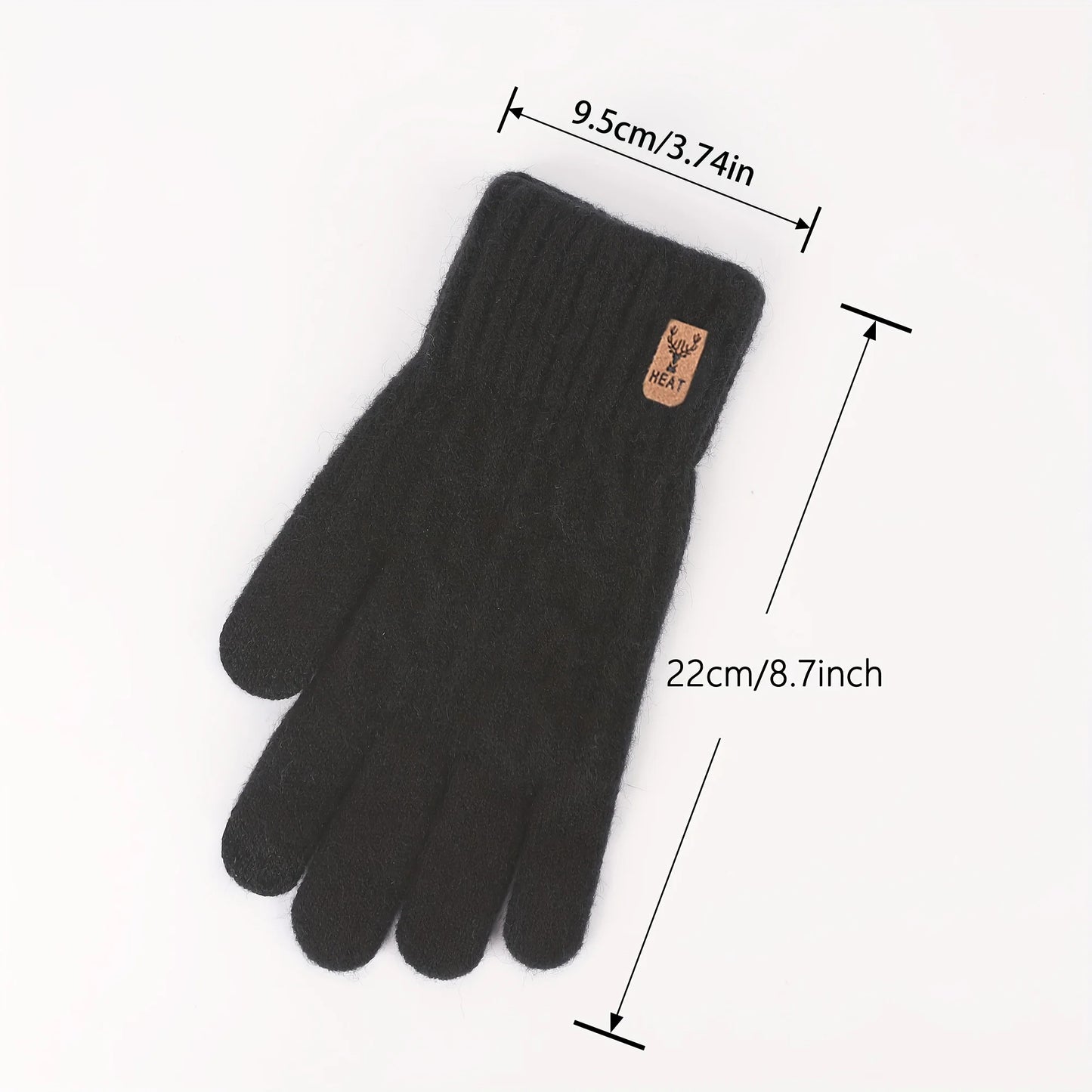Winter Cycling Gloves Thermal Alpaca Wool Touch Screen Knitted Skiing Gloves Windproof Anti-Cold Hiking Running Sport Gloves