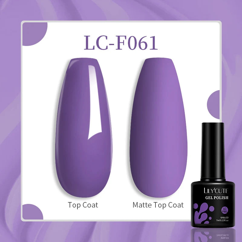 LILYCUTE Professional Gel Nail Polish - 7ml Long-Lasting UV/LED Nail Varnish
