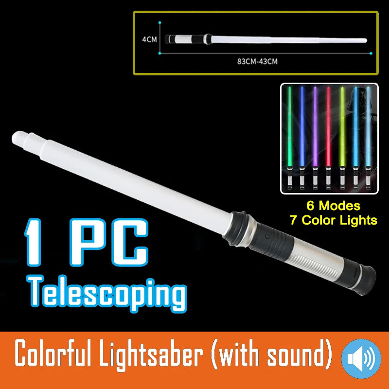 Premium RGB Lightsaber - 7 Color Changing LED Laser Sword with Sound