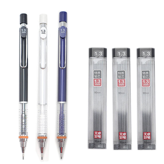 3pcs Mechanical Pencil 1.3mm 3B Pencil Lead Refills High Quality Automatic Pencil Drawing Sketch Office Supplies Stationery
