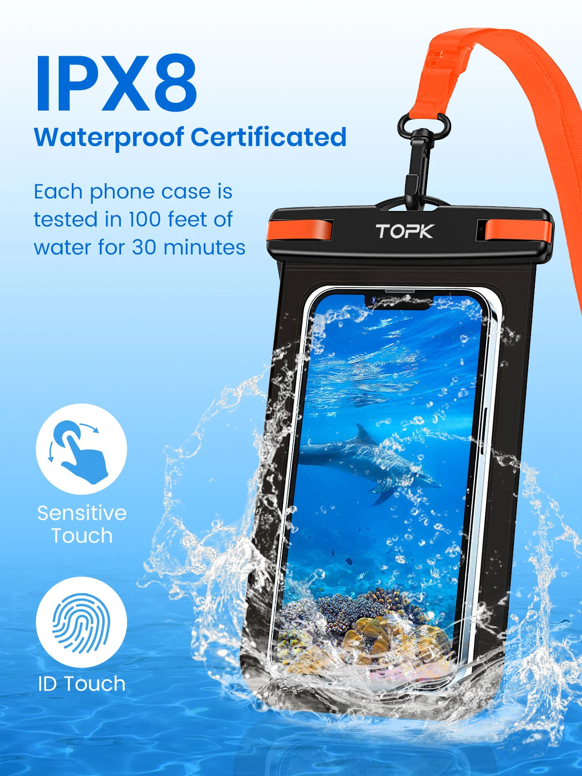 Premium IPX8 Waterproof Phone Pouch - Universal Dry Bag with Lanyard