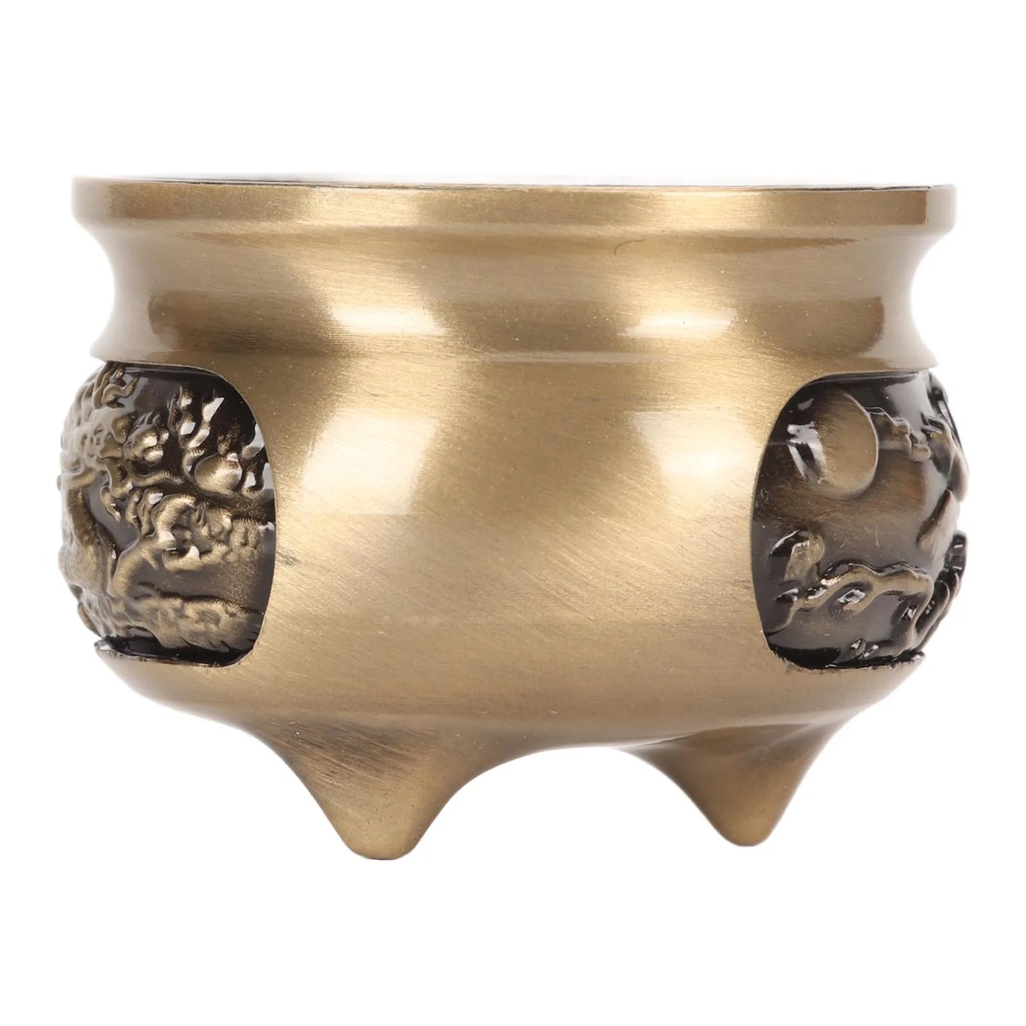 Brass Incense Burner Retro Nostalgia Rustproof Decorative Metal Incense Burner Holder with Incense Stick Holder Base