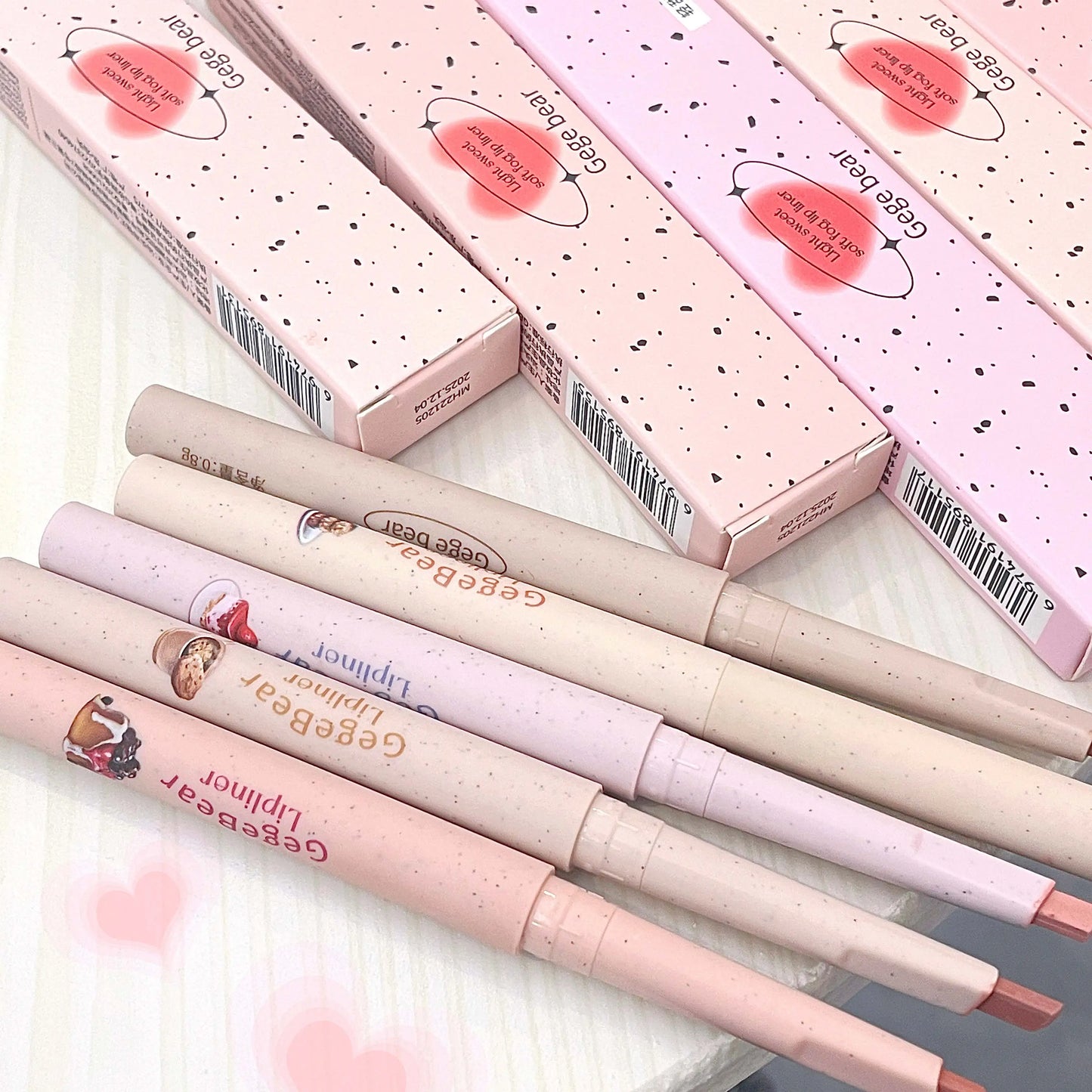 Nude Lip Liner Gege Bear Matte Velvet Lip Liner Pencil Long-lasting Waterproof Draw Lip Line Pen