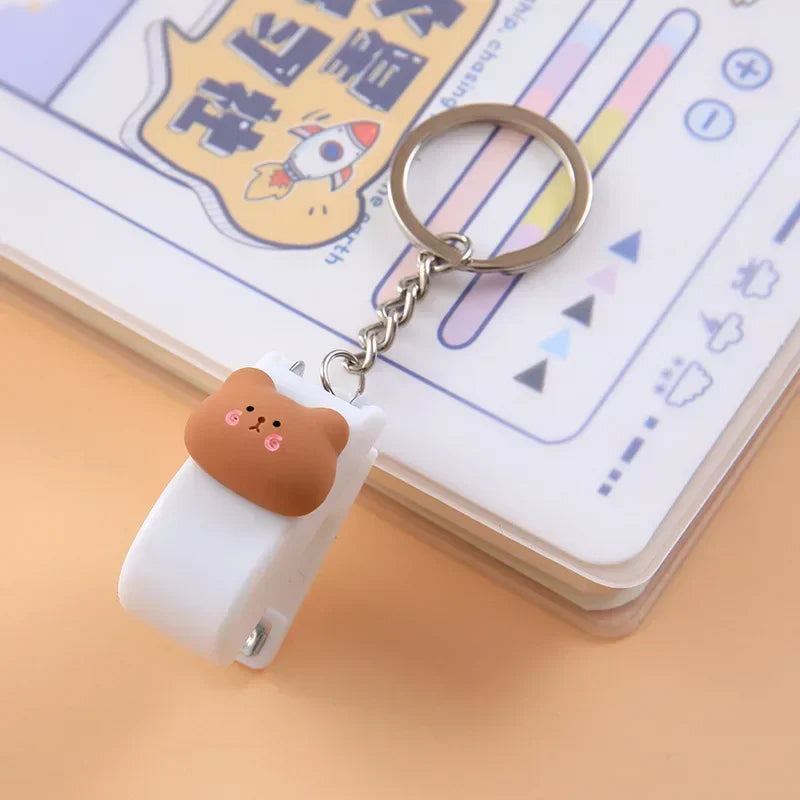 Mini Stapler Keychain - Kawaii Animal Design Portable Stapler for Students & Office
