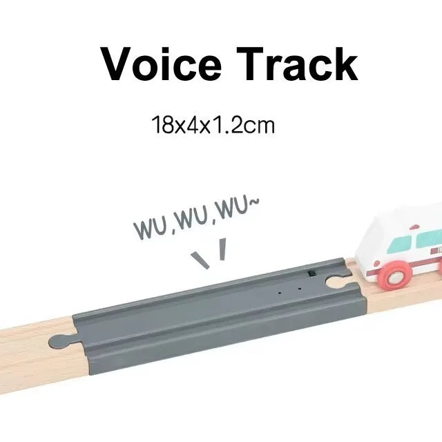 All Kinds of Wooden Track Accessories Beech Wooden Railway Train Track Parts fit Brand Wood Tracks Toys for Children Gifts
