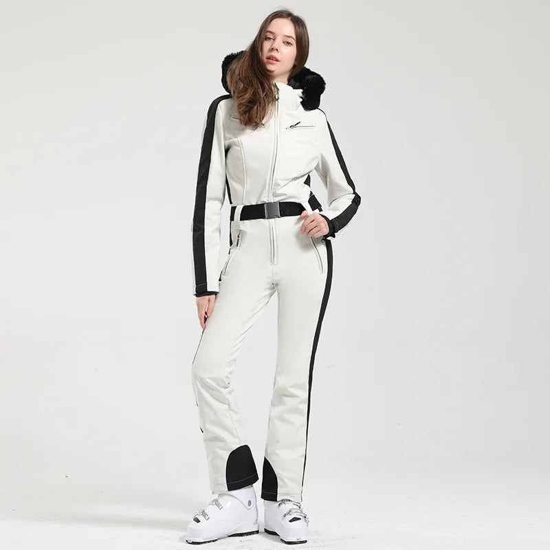 Ski Suit for Women, Jumpsuit, Thermal, Thicken, Waterproof, Windproof, Outdoor Sport Wear, Snowboard, Mountain, New, Winter