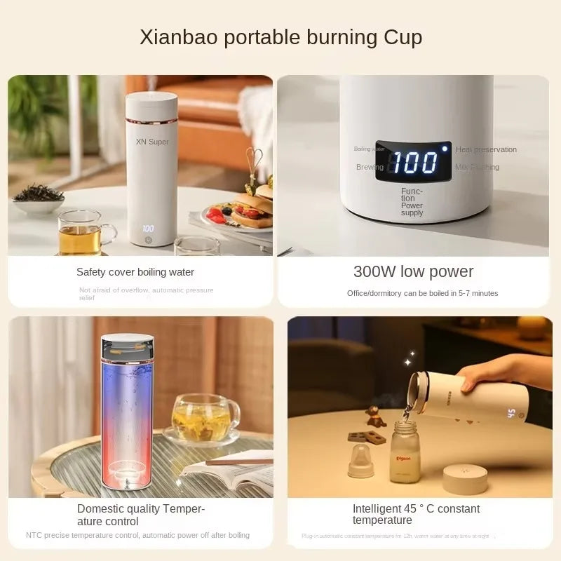 Heating  Electric Kettle Stainless Steel Smart Temperature Control Touch LCD Display Travel Coffee Mug Warmer
