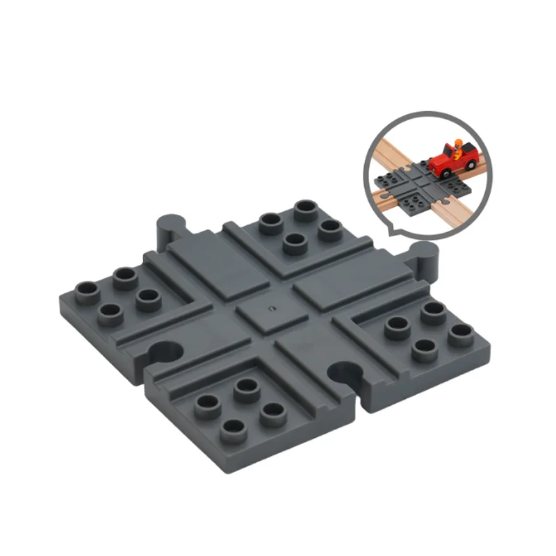Wooden Train Track Accessories Roadblocks Station Scene Educational Toy For Kids Compatible with Thomas Wooden Railway System