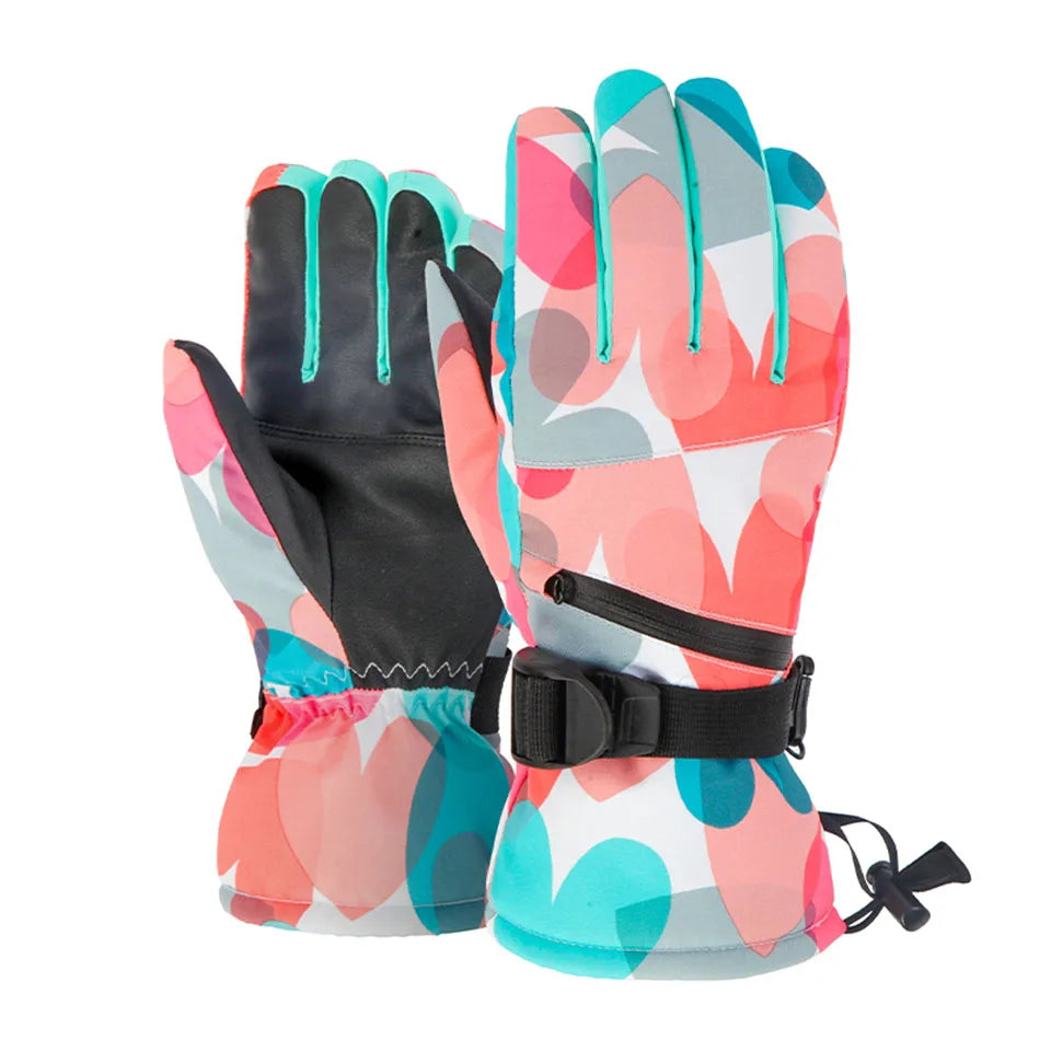 KoKossi Winter Fleece Thermal Ski Snowboard Gloves Windproof Warm Snow Sports Riding Gloves Waterproof Touch Screen Gloves