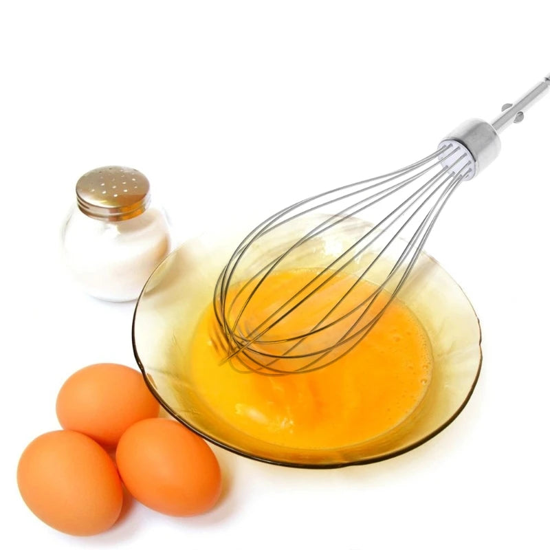 2024 New Stainless Steel Egg Beater 12 Wire Eggs Frother Handmade Dessert Supplies for Blending Whisking Beating Stirring