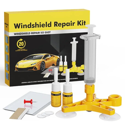 Complete Windshield Crack Repair Kit - Professional DIY Glass Restoration Set
