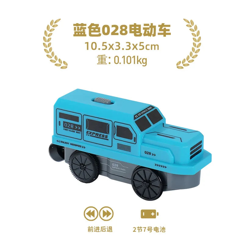 Electric Train Set Toys Model Train Electric Car Fit For Wooden Railway Wood Train Track Christmas Gift For Children