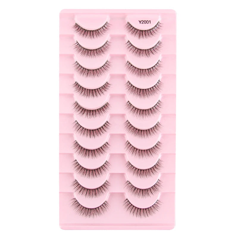 3/10Pairs Full False Eyelashes Natural Mink Lashes Dramatic Faux Cils Volume Eyelash Extension Fluffy Fake Eyelashes Makeup Tool