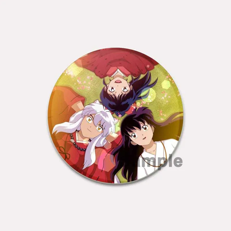 Comic Brooches about Sesshomaru and Rin,Cosplay Cartoon Badge Handmade Cute Enamel Pins for Backpack Clothes Collar Accessories