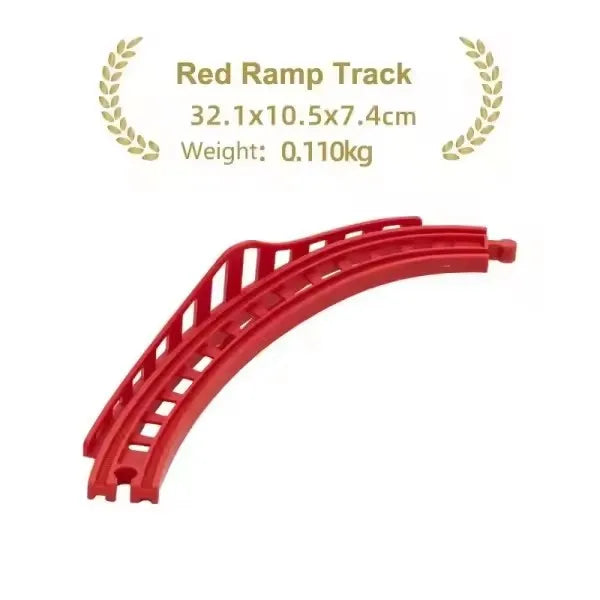 Wooden Train Track Accessories Plastic Flexible Tracks Turntable Slope Bridge fit for Brand Wood Tracks Railway Toys for Kids