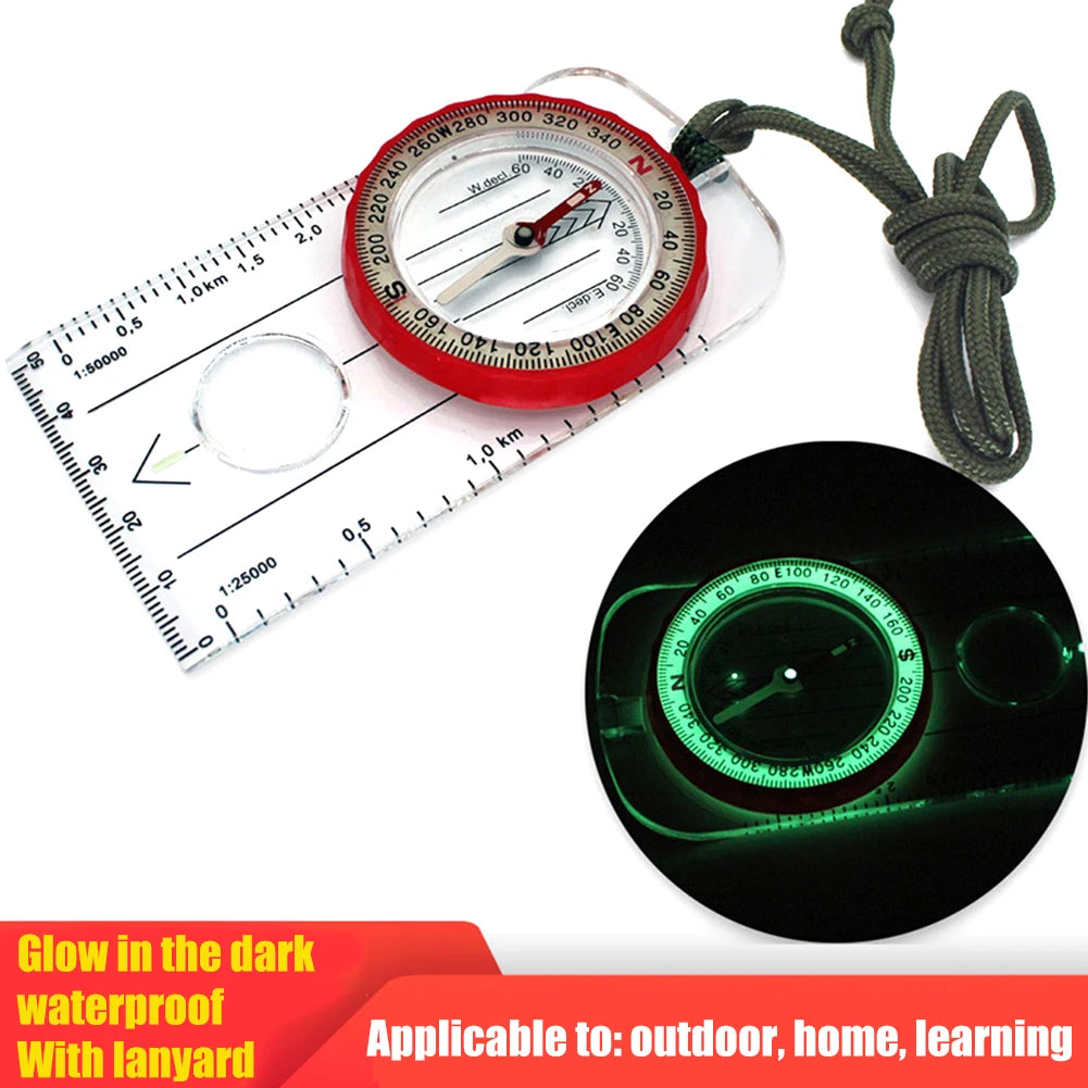 Luminous Adventure Warehouse Compass High Accuracy Waterproof Compass Travel Tools Multifunctional for Climbing Biking Exploring