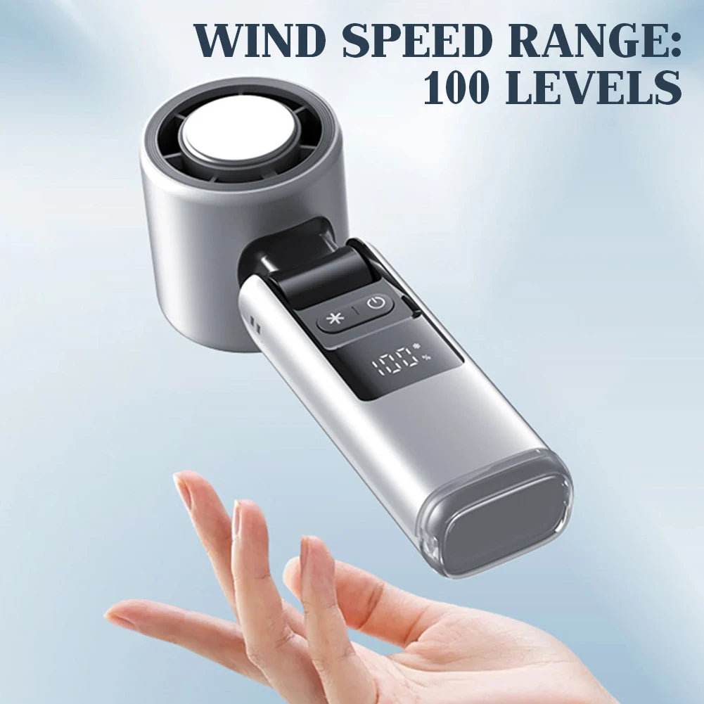 Xiaomi 100 Turbos Chilled Ice Sensation Cold Fan Super Mini Turbos Speed Fan USB Powered Digital Display For Summer