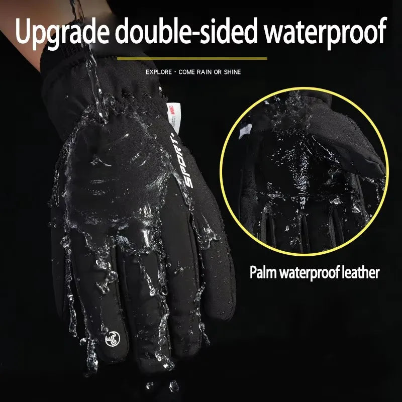 GTUBIKE 1 Pair Winter Men Women Gloves TouchScreen Waterproof Windproof Gloves Outdoor Sports Warm Cycling Snow Ski Gloves