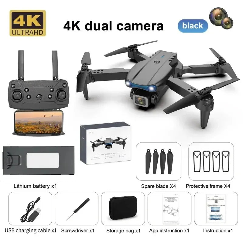 Professional Mini Drone E99 HD 4k Camera Foldable WIFI FPV RC Aerial Photography Quadcopter RC Helicopter Children's Toy Gift