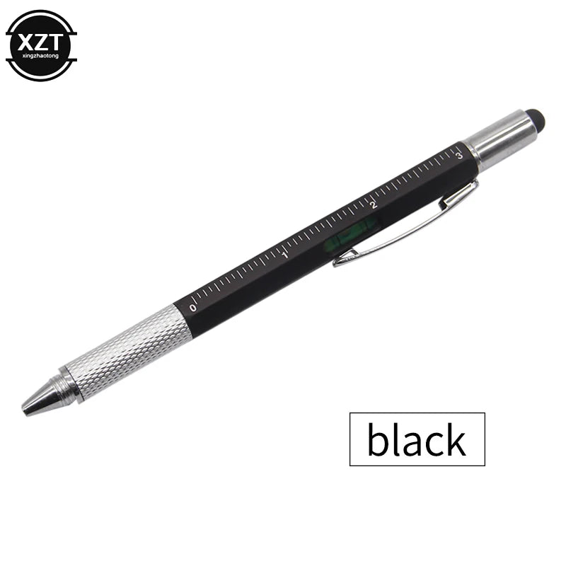 7 in1 Multifunction Screwdriver Ballpoint Pen with Modern Handheld Tool Measure Technical Ruler Touch Screen Stylus Spirit Level