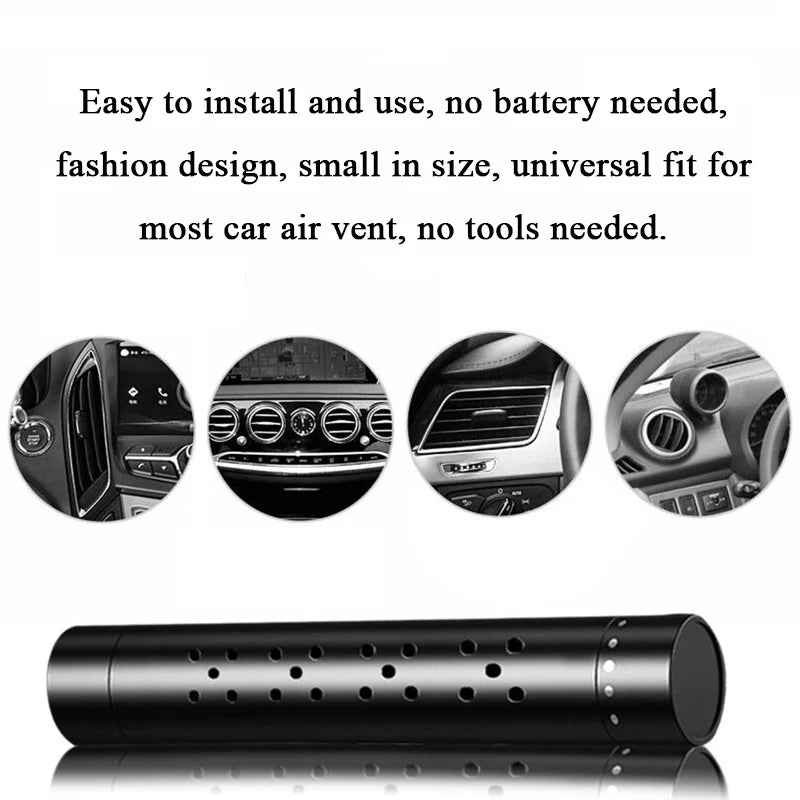 Premium Car Air Vent Freshener - Lemon Scent Perfume Clip for Girls