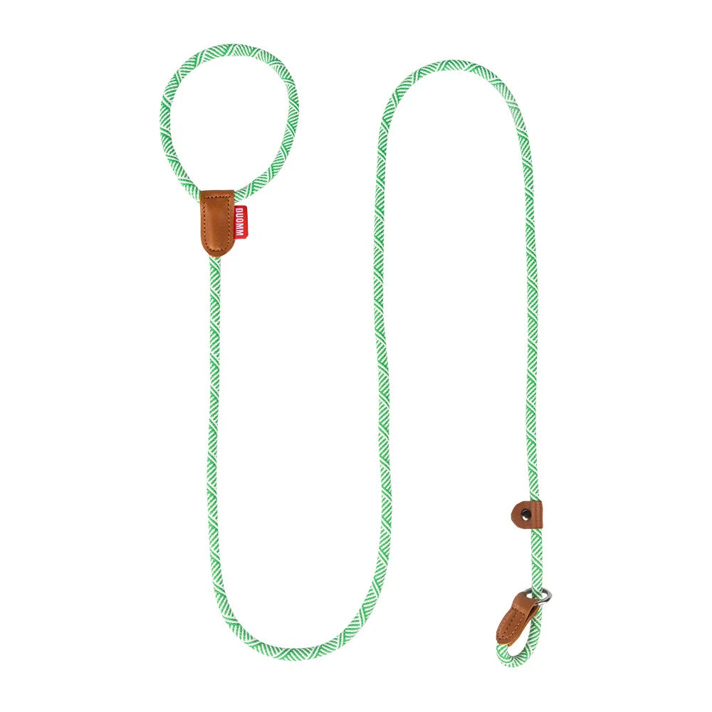 Premium Anti Escape Dog Leash Korean Jacquard Design for Small Medium Breeds No Pull P Chain with Safety Clip Reflective Trim
