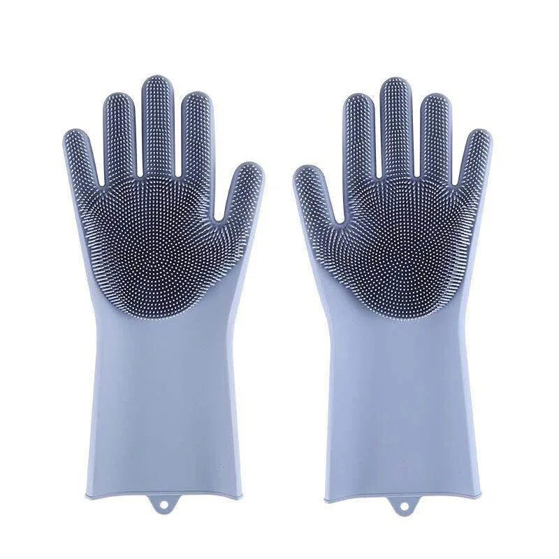 Premium Pet Grooming Gloves - Silicone Bath & Hair Removal Scrubber