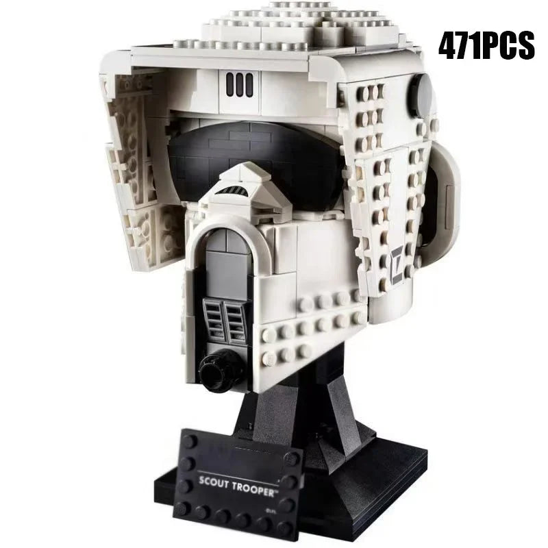 Space Wars Galaxy Warriors Helmet Building Blocks 75327 TIE Fighter Pilot Darth Vader The Mandalorian Luke Hat Bricks Toys Gifts