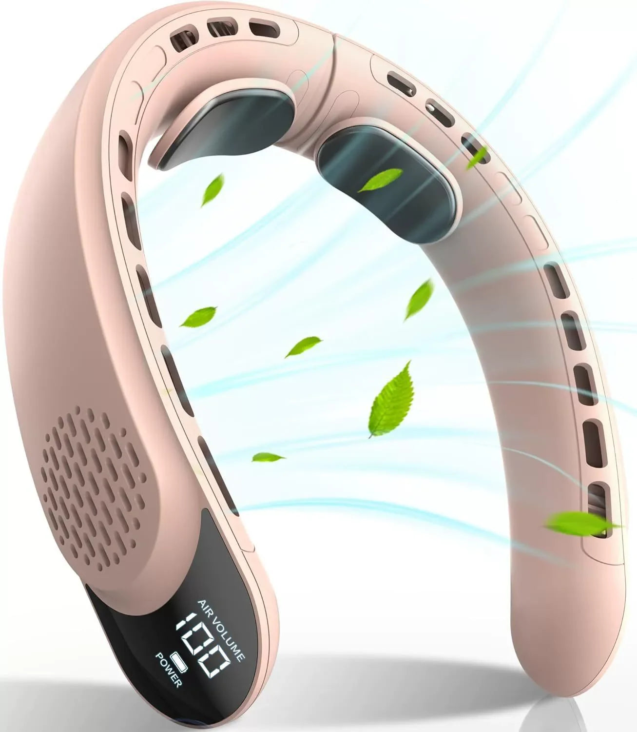 2024 New Mini Neck Fan Portable  Air Conditioner USB Rechargeable Bladeless Hanging Neck Fan Mute 4000mAh Outdoor Summer Cooler