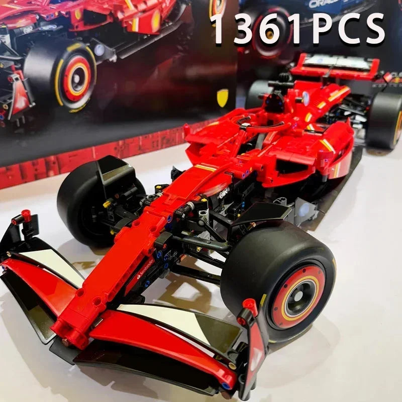 2025 New Technical 42207  40026 SF-24  F1 Red Sport Racing Car For Boys Holiday Gifts