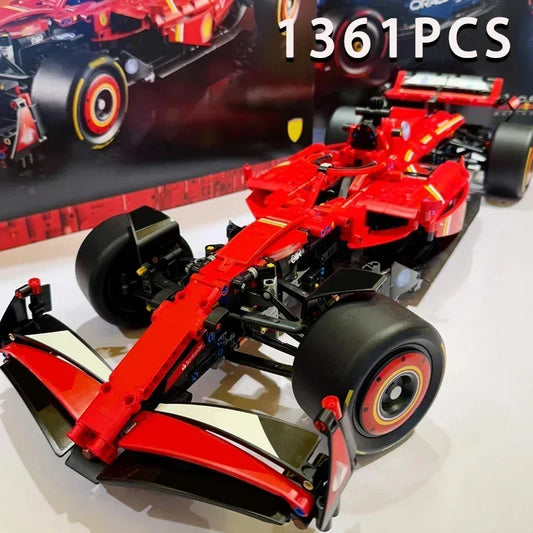 2025 New Technical 42207  40026 SF-24  F1 Red Sport Racing Car For Boys Holiday Gifts