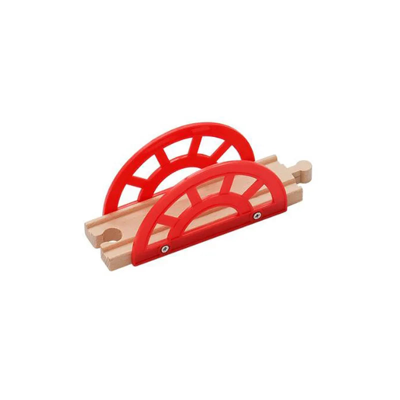 Wooden Train Track Set Accessories Track Expansion Part Wooden Railway Scene accessories Bridge Christmas Gift For Toddlers