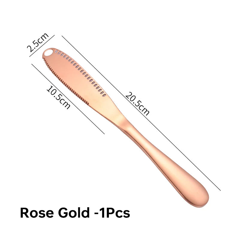 3-in-1 Stainless Steel Butter Knife - Multi-Function Spreader for Butter, Cheese & Jam