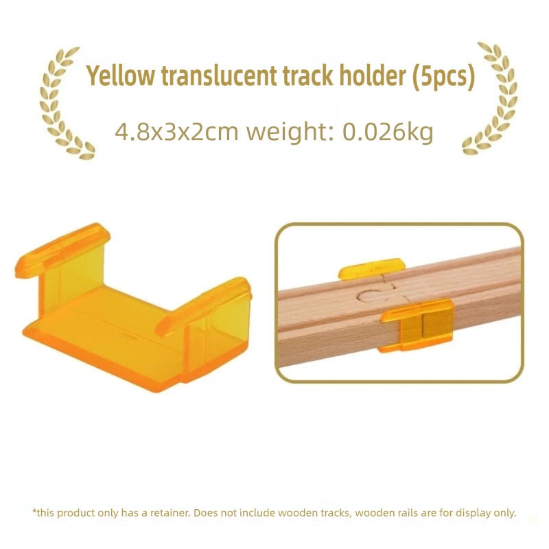 Kids Railway Toys Wooden Train Track Accessories Universal Plastic Blocks Clips Connectors Adapters fit for Brand Wooden Tracks