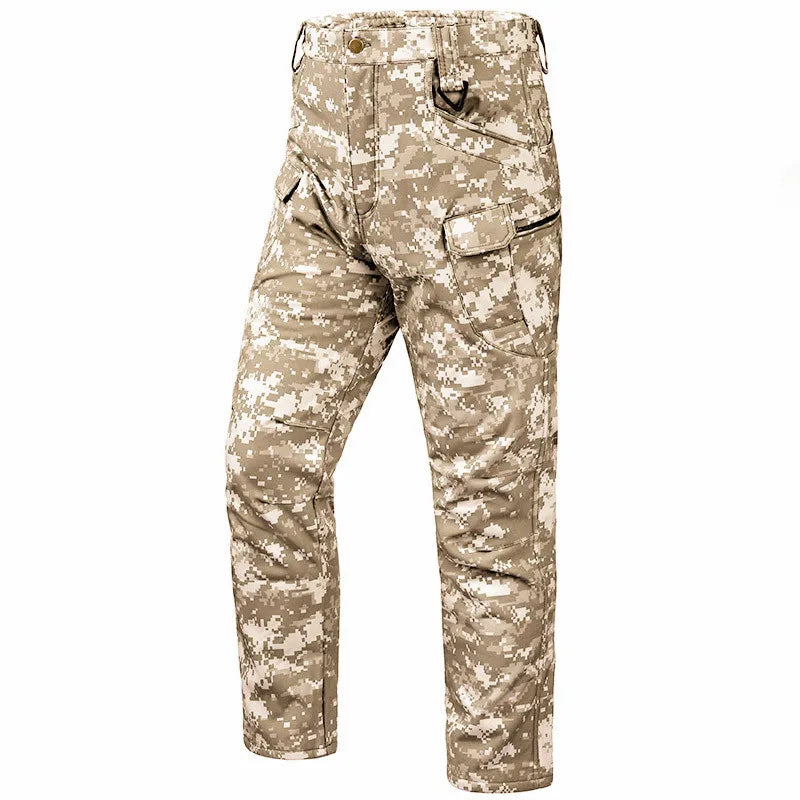 S-6XL 125kg Knee Double Layer Thickened Winter Men Multi Pocket Camouflage Waterproof and Windproof New IX7 Assault Pants