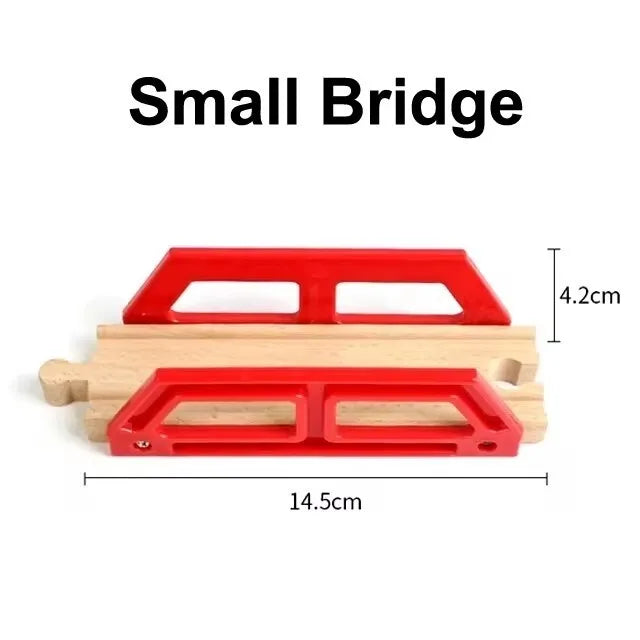 All Kinds of Wooden Track Accessories Beech Wooden Railway Train Track Parts fit Brand Wood Tracks Toys for Children Gifts
