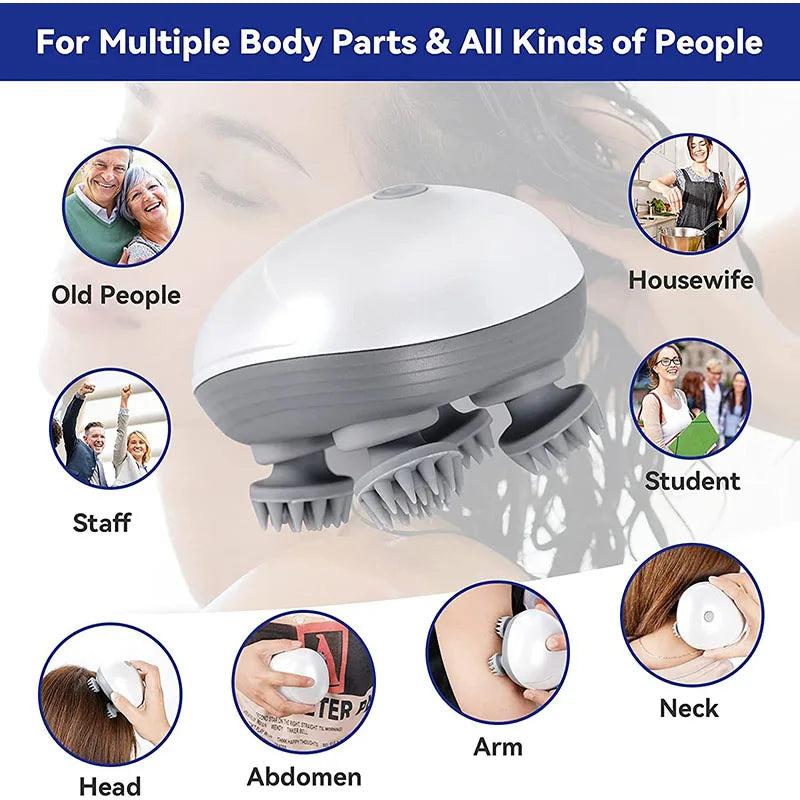 Premium Electric Head Massager - Deep Tissue Scalp Massage Device