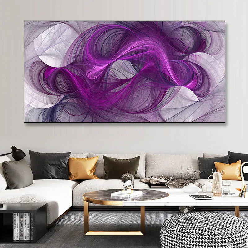 Abstract Colorful Canvas Painting Quadro Flower Posters and Prints Wall Art Pictures Cuadros Living Room Home Decor No Frame
