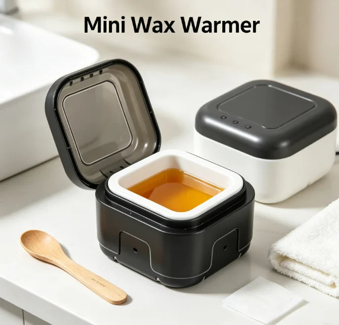 HTMCK Portable Mini Wax Heater for Hair Removal, Temperature Control, Type-C Powered, Plant-Based Wax, Full Body Use