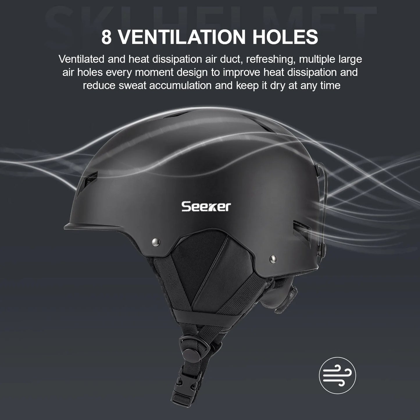 Seeker's new safety ski helmet is lightweight, adjustable, breathable and comfortable, men's and women's outdoor sports ski helm