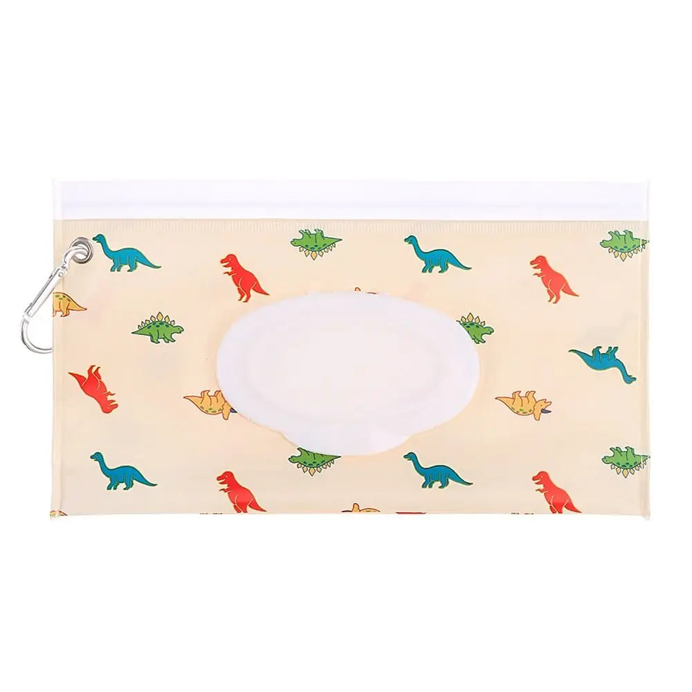 Hot Refillable EVA Wet Wipes Bag Cosmetic Pouch Tissue Box Wipes Holder Flip Cover Snap-Strap Carrying Case Stroller Accessories