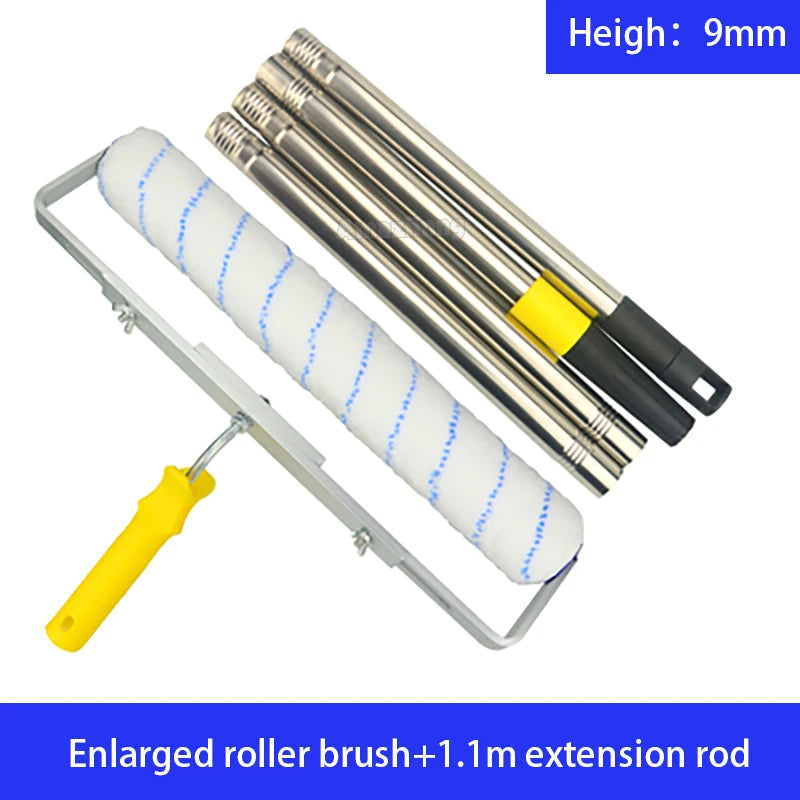 Professional 18-Inch Paint Roller Brush Set with Aluminum Handle - 6mm/9mm Microfiber
